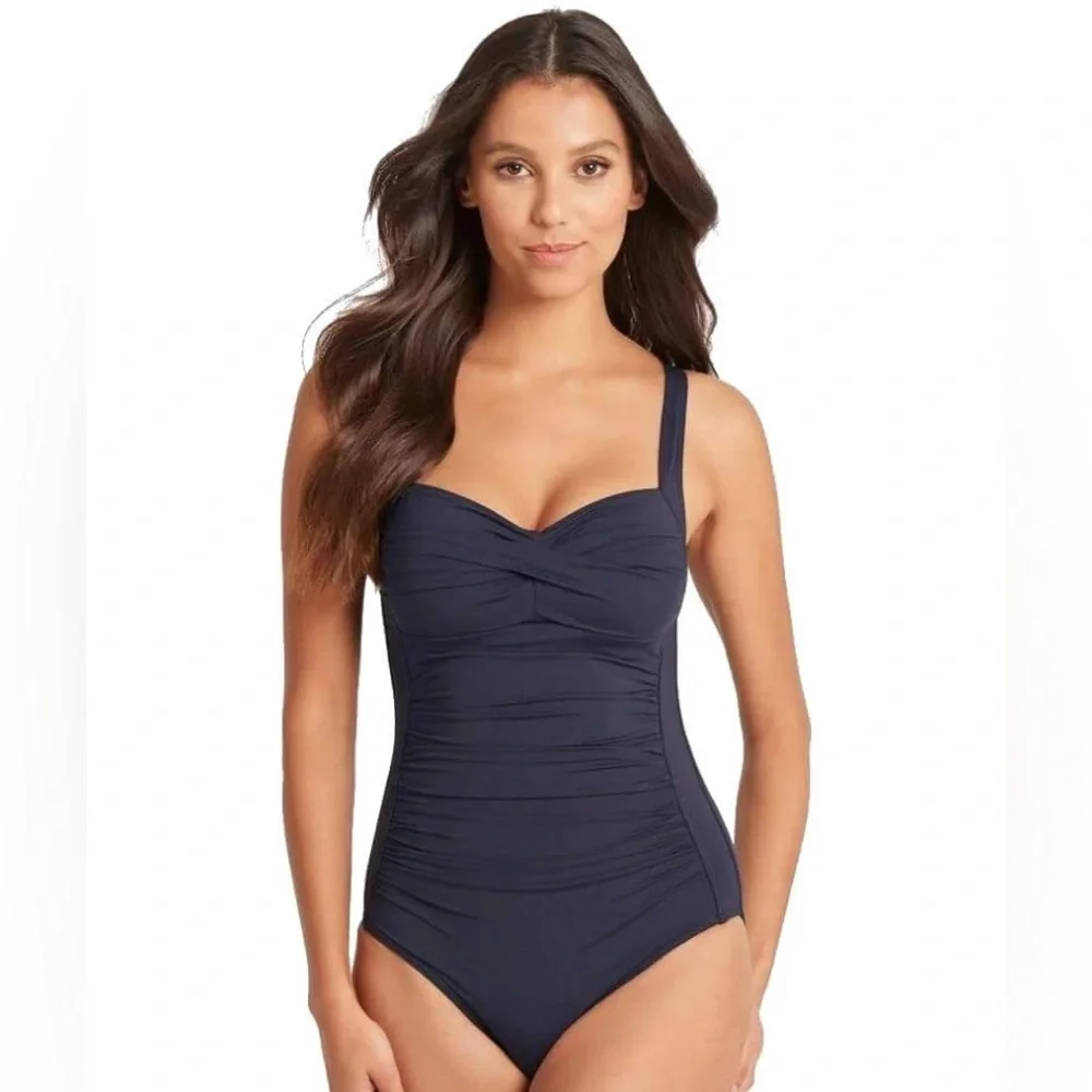 NEW Sea Level Essentials Twist Front A-DD Cup One Piece Swimsuit - Night Sky - Picture 1 of 11